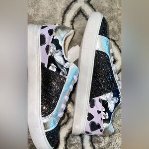 NEW- Steve Madden jrezume rainbow gem sneakers- butterflies. Size 4